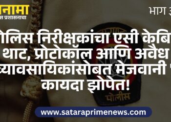 पोलिस निरीक्षकांचा एसी केबिन थाट, अवैध व्यावसायिकांसोबत मेजवानी ” कायदा झोपेत! भाग ३